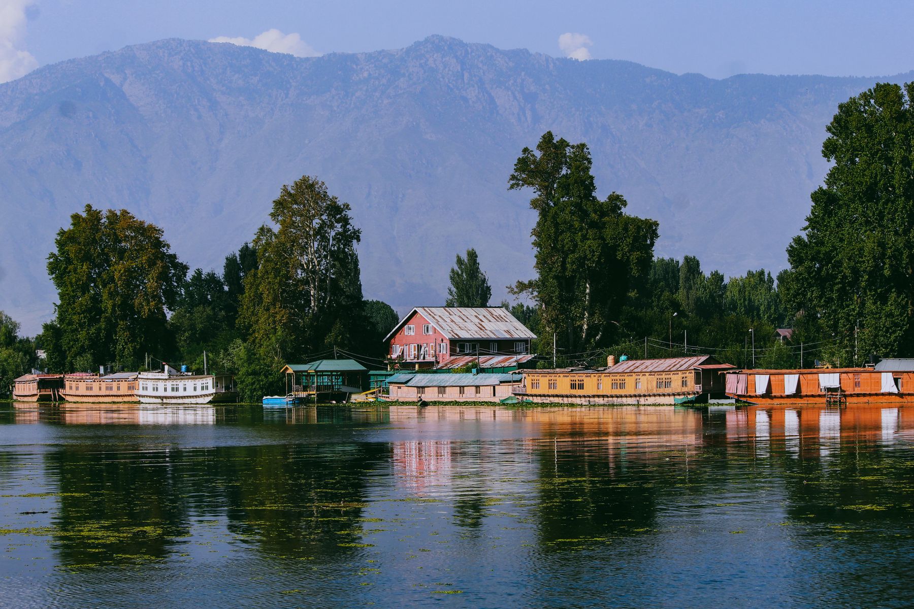 Houseboats on Dal Lake in Srinagar